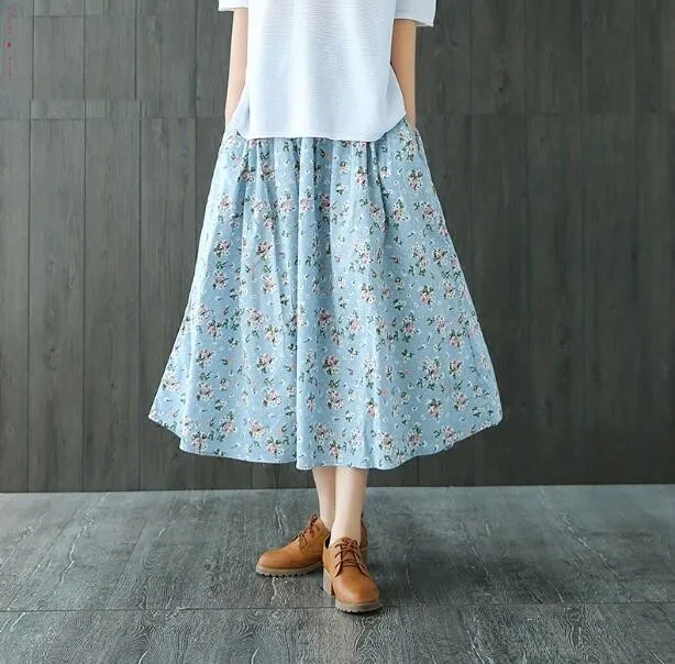 mori girl Romantic small floral flowers print Elastic waist pocket fresh A-Line long skirt HYP
mori girl Romantic small floral flowers print Elastic waist pocket fresh A-Line long skirt HYP