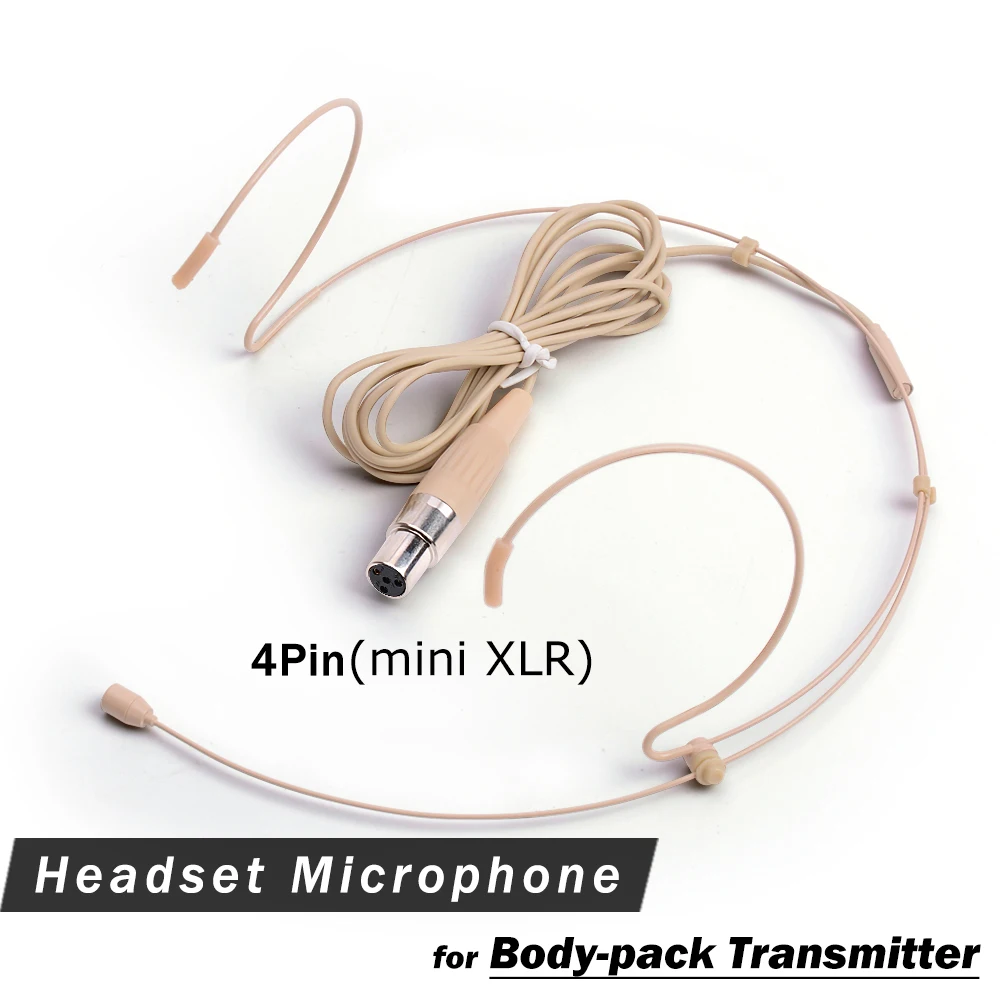 Professional Headset Headworn Condenser Microphone Mic For SHURE Wireless Bodypack Transmitter 4pin mini XLR 4pin TA4F Plug
Professional Headset Headworn Condenser Microphone Mic For SHURE Wireless Bodypack Transmitter 4pin mini XLR 4pin TA4F Plug