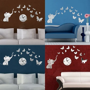 JX-LCLYL 3D Cute Butterfly Elephant Clock Mirror Wall Sticker Decal Home DIY Decoration
JX-LCLYL 3D Cute Butterfly Elephant Clock Mirror Wall Sticker Decal Home DIY Decoration