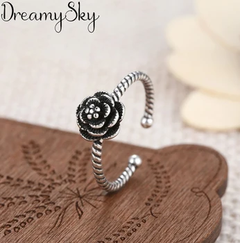 Luxury Vintage Punk 925 Sterling Silver Rose Flower Rings For Women Wedding Statement Finger Ring Anillos Anelli Bijoux
Luxury Vintage Punk 925 Sterling Silver Rose Flower Rings For Women Wedding Statement Finger Ring Anillos Anelli Bijoux
