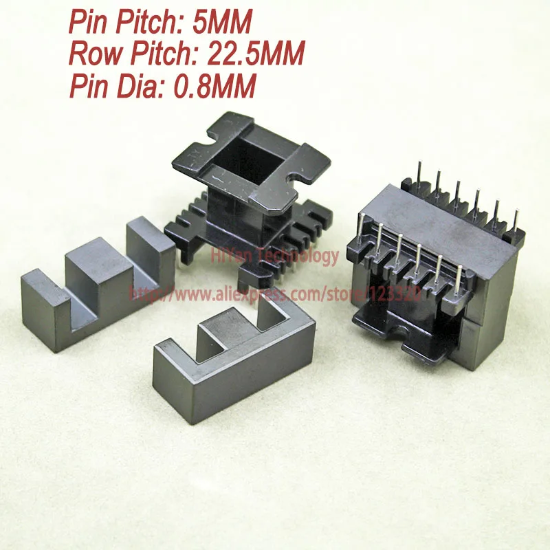 5sets/lot EE33 PC40 Ferrite Magnetic Core and 6 Pins + 6 Pins Top Entry Plastic Bobbin Customize Voltage Transformer
5sets/lot EE33 PC40 Ferrite Magnetic Core and 6 Pins + 6 Pins Top Entry Plastic Bobbin Customize Voltage Transformer