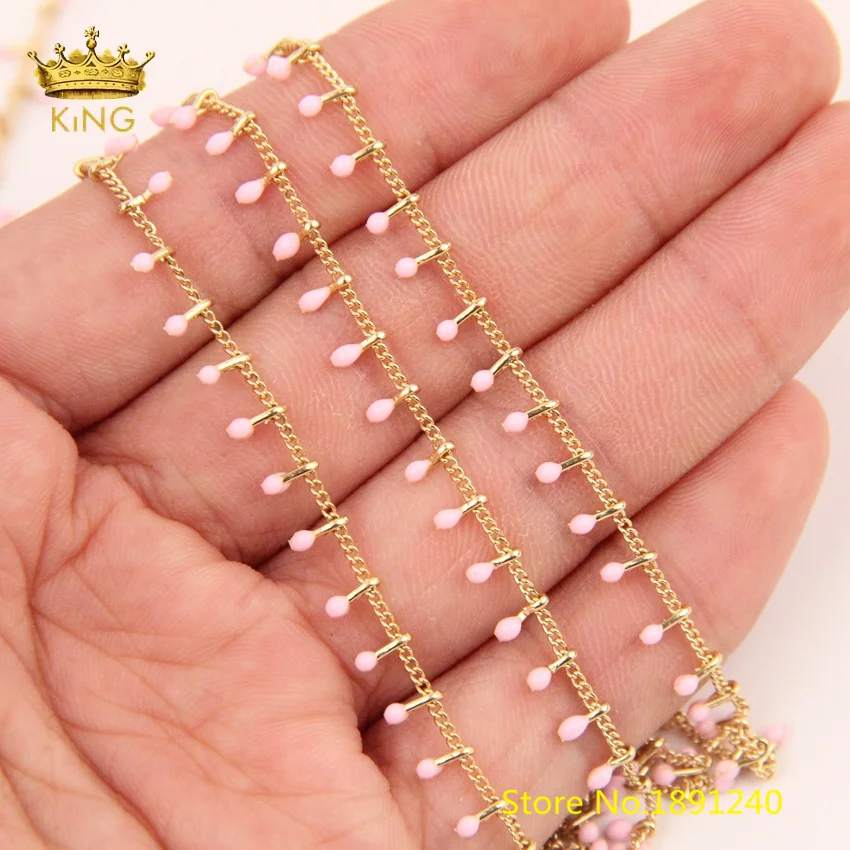 5meters Pink Enamel Beads Handmade Chains Jewelry Women,2mm Enamel Chain Plated Gold Beaded Chains Supplies Findings HX218
5meters Pink Enamel Beads Handmade Chains Jewelry Women,2mm Enamel Chain Plated Gold Beaded Chains Supplies Findings HX218