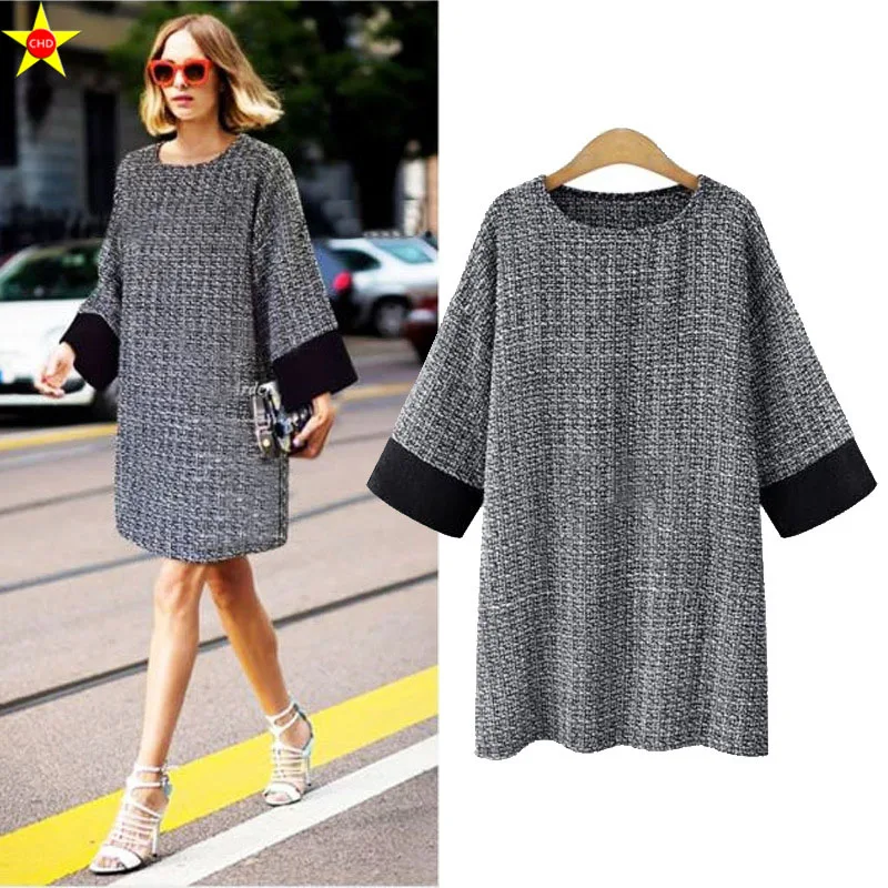 L-5XL Plus Size Casual Women Dresses New 2019 Autumn Fashion Full Sleeve Patchwork Fat mm Loose Elegant Dresses Extra Large
L-5XL Plus Size Casual Women Dresses New 2019 Autumn Fashion Full Sleeve Patchwork Fat mm Loose Elegant Dresses Extra Large