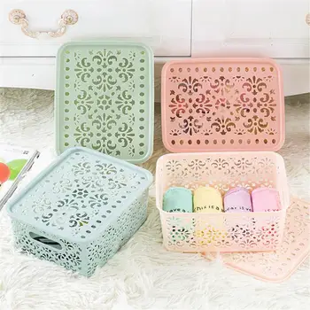 Plastic Hollow Pattern Storage Basket Box Container Organizer Household Holder Useful
Plastic Hollow Pattern Storage Basket Box Container Organizer Household Holder Useful