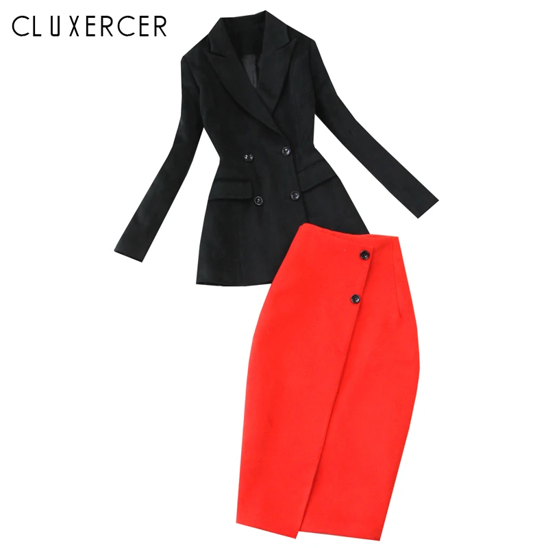 Fashion Autumn Winter Women Tow Piece Outfit Set Casual Long Woolen Suit And Woolen Pencil Skirt Office Lady 2 Pieces Woman Sets
Fashion Autumn Winter Women Tow Piece Outfit Set Casual Long Woolen Suit And Woolen Pencil Skirt Office Lady 2 Pieces Woman Sets