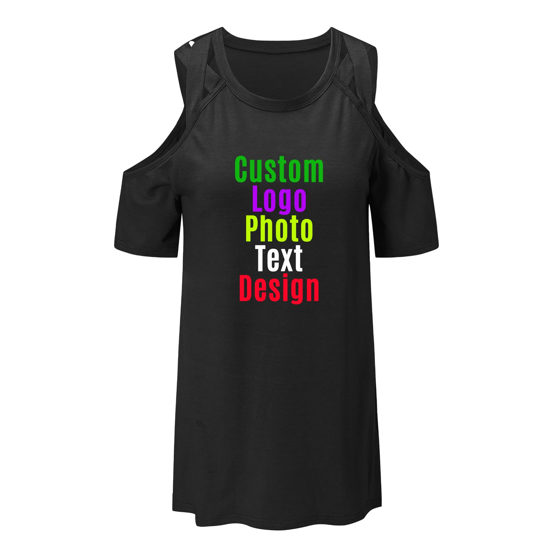 off shoulders hallows out summer women custom logo photo text printed T-shirts oversized female team tops personalized T shirt
off shoulders hallows out summer women custom logo photo text printed T-shirts oversized female team tops personalized T shirt