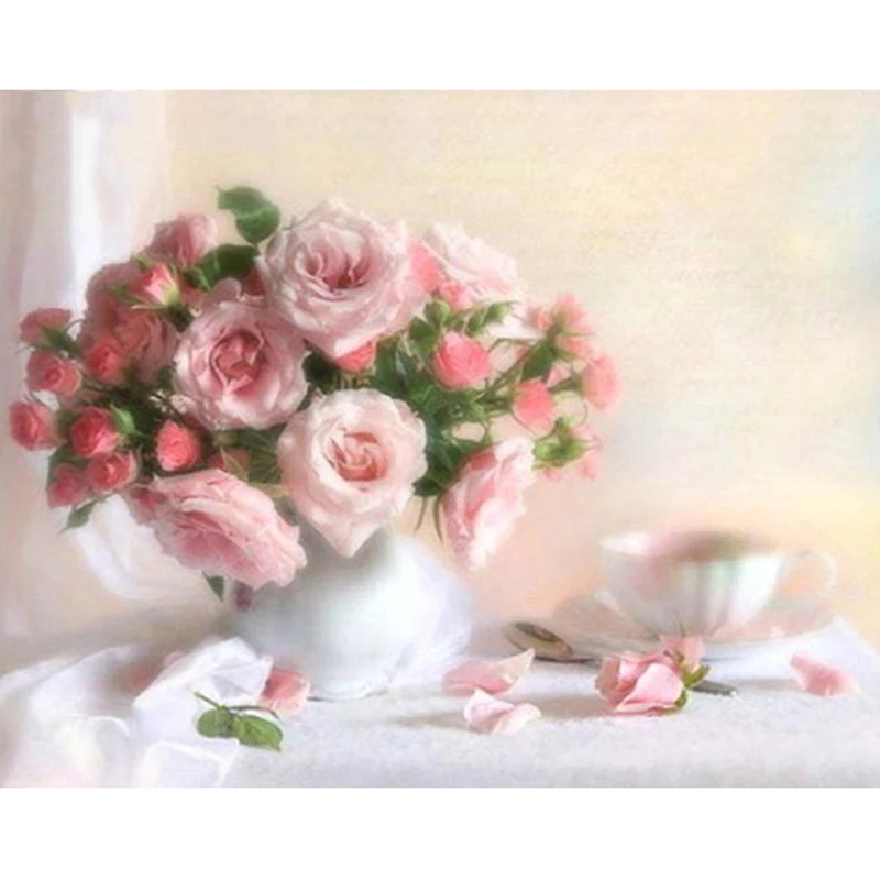 Pink roses Hand Made Paint High Quality Canvas Beautiful Painting By Numbers Surprise Gift Great Accomplishment
Pink roses Hand Made Paint High Quality Canvas Beautiful Painting By Numbers Surprise Gift Great Accomplishment