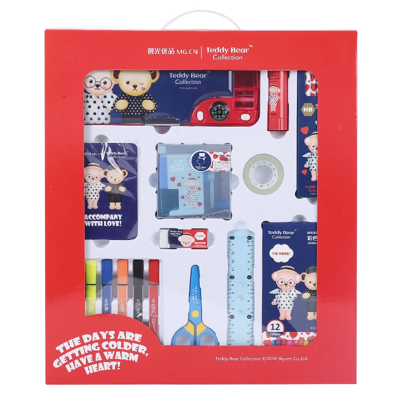 1 Full Stationery Set Gift For Kindergarten Kids Boy And Girl 2 Colors Cute Bear series pencil sharpener, colorful pen
1 Full Stationery Set Gift For Kindergarten Kids Boy And Girl 2 Colors Cute Bear series pencil sharpener, colorful pen