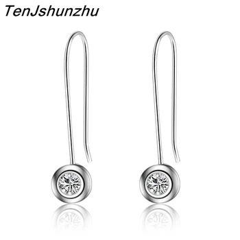 Fashion Jewelry 100% 925 Sterling Silver Crystal Drop Earrings For Women Long Earring Pendientes Mujer
Fashion Jewelry 100% 925 Sterling Silver Crystal Drop Earrings For Women Long Earring Pendientes Mujer