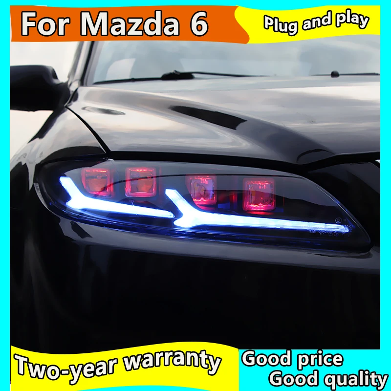 Car Styling Head Lamp for Mazda 6 Headlights 2004-2013 Mazda6 All LED Headlight LED DRL Dynamic Signal Angel Eye Accessories
Car Styling Head Lamp for Mazda 6 Headlights 2004-2013 Mazda6 All LED Headlight LED DRL Dynamic Signal Angel Eye Accessories