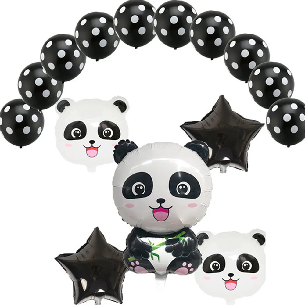 15pcs/lot 38*53cm Panda Goil Balloon 12'' Black White Dot Latex With Star Panda Round Balls Birthday Animal Party Decoration
15pcs/lot 38*53cm Panda Goil Balloon 12'' Black White Dot Latex With Star Panda Round Balls Birthday Animal Party Decoration