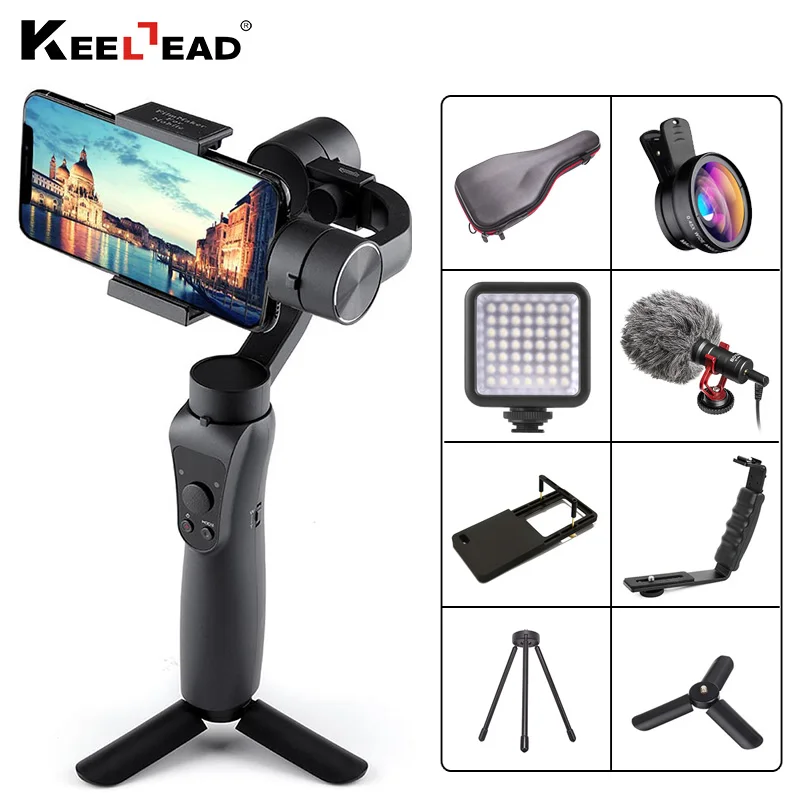 KEELEAD 3-Axis Handheld Gimbal Stabilizer w/Focus Pull & Zoom for iPhone Xs Max Xr X 8 Plus 7 6 SE Samsung Action Camera
KEELEAD 3-Axis Handheld Gimbal Stabilizer w/Focus Pull & Zoom for iPhone Xs Max Xr X 8 Plus 7 6 SE Samsung Action Camera