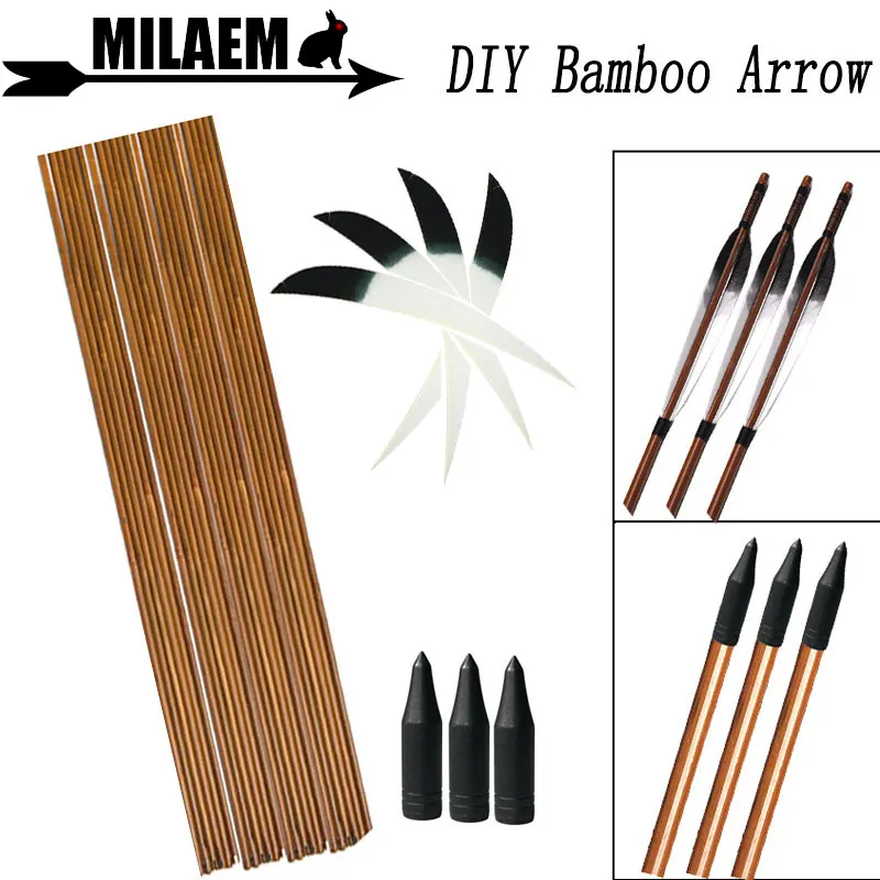 6/12pcs Archery Bamboo Arrow Shaft 83cm 5inch Turkey Feather 80Gr Points DIY Bamboo Arrow Shooting Bow Arrow Accessories 
6/12pcs Archery Bamboo Arrow Shaft 83cm 5inch Turkey Feather 80Gr Points DIY Bamboo Arrow Shooting Bow Arrow Accessories