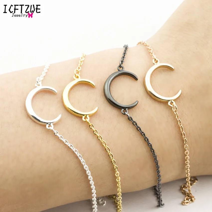 ICFTZWE Gold Colour Islam Jewelry Charms Crescent Moon Bracelets Stainless Steel Bracelet Femme Hand Accessories For Women BFF
ICFTZWE Gold Colour Islam Jewelry Charms Crescent Moon Bracelets Stainless Steel Bracelet Femme Hand Accessories For Women BFF