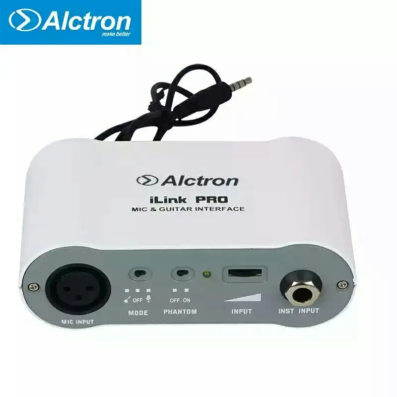 Alctron i-Link PRO/iLink PRO microphone /guitar audio equipment audio recording interface for iOS devices ,with 48V power supply
Alctron i-Link PRO/iLink PRO microphone /guitar audio equipment audio recording interface for iOS devices ,with 48V power supply