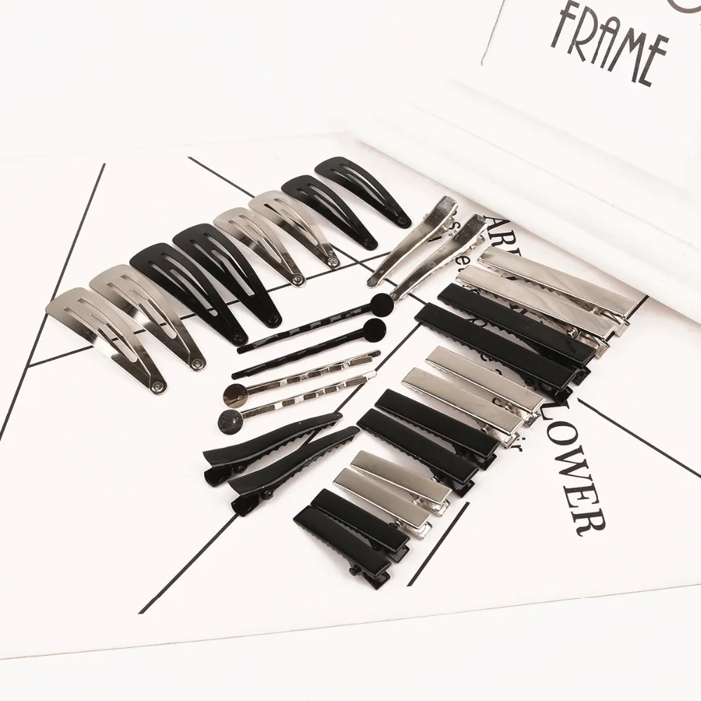 Alligator Silver Colour Hair Pin Clip Slide Blanks Metal Hair Bow Grips 57mm