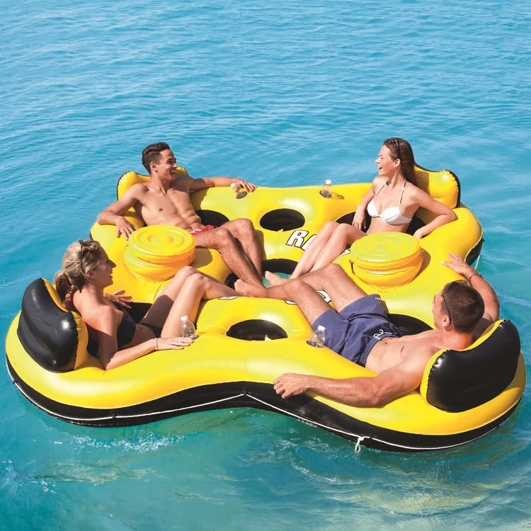Inflatable Pool Floating Air Island Ocean Park Water Fun Play Strong Lounge Chairs with 2 Ice Bucket + 4 Cup Holder 4 Adult
Inflatable Pool Floating Air Island Ocean Park Water Fun Play Strong Lounge Chairs with 2 Ice Bucket + 4 Cup Holder 4 Adult