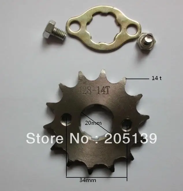 NEW 14 t tooth 20MM FRONT ENGINES sprocket FOR 428 CHAIN motorcycle MOTO PIT dirt ATV parts bike
NEW 14 t tooth 20MM FRONT ENGINES sprocket FOR 428 CHAIN motorcycle MOTO PIT dirt ATV parts bike