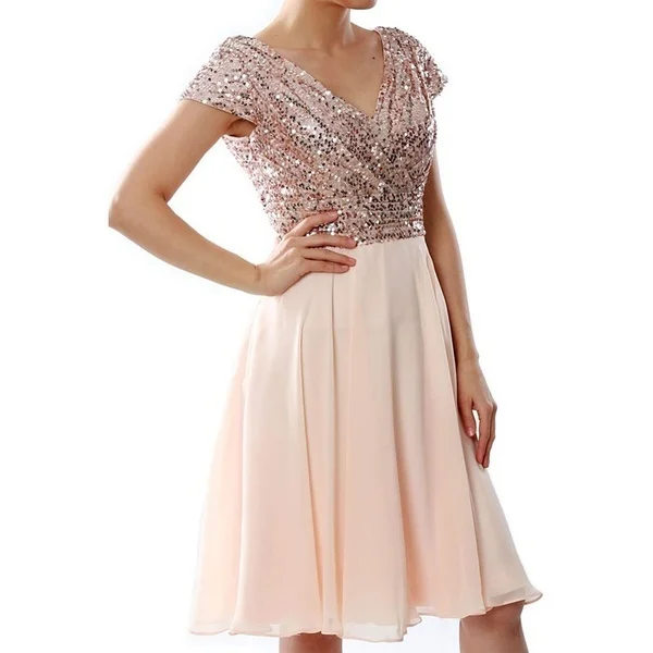 Women Short Sleeve Patchwork Party Dress V-neck Elegant Plus Size Sequin Dress S-3XL
Women Short Sleeve Patchwork Party Dress V-neck Elegant Plus Size Sequin Dress S-3XL