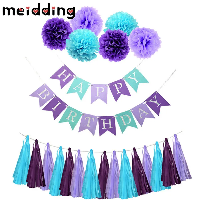 MEIDDING Mermaid Theme Birthday Decor Paper Tassels Flower Ball Boy Girl Happy Birthday Banner Kids Party Baby Shower Supplies
MEIDDING Mermaid Theme Birthday Decor Paper Tassels Flower Ball Boy Girl Happy Birthday Banner Kids Party Baby Shower Supplies