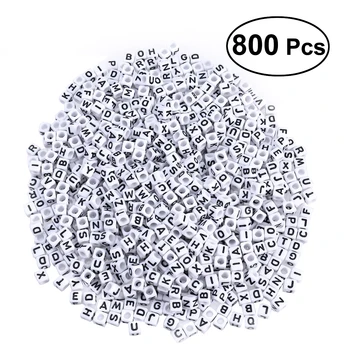800 Pieces 6mm DIY Acrylic Alphabet Letter Cube Beads for Jewelry Making DIY Bracelets Necklaces Educational Toys Key Chains
800 Pieces 6mm DIY Acrylic Alphabet Letter Cube Beads for Jewelry Making DIY Bracelets Necklaces Educational Toys Key Chains