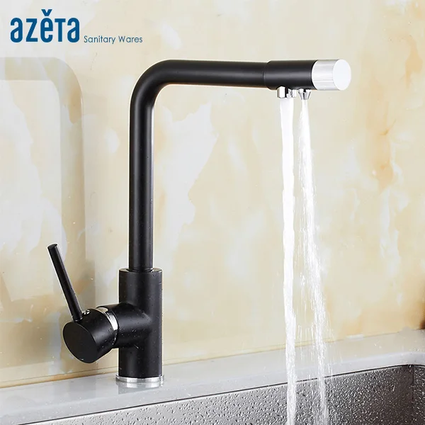 Кухонный Смеситель Azeta AT9308B вращающийся кран для питьевой воды 3 направления