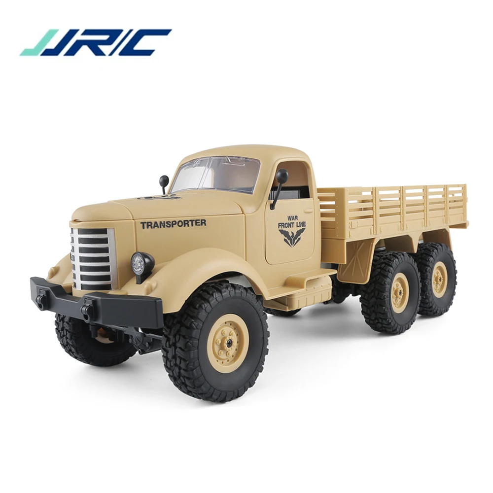 

JJRC Q60 RC Cars 6WD Off-Road Car Military Truck Inclined Plane Differential Shock Absorbers Speed Conversion Bright Spotlights