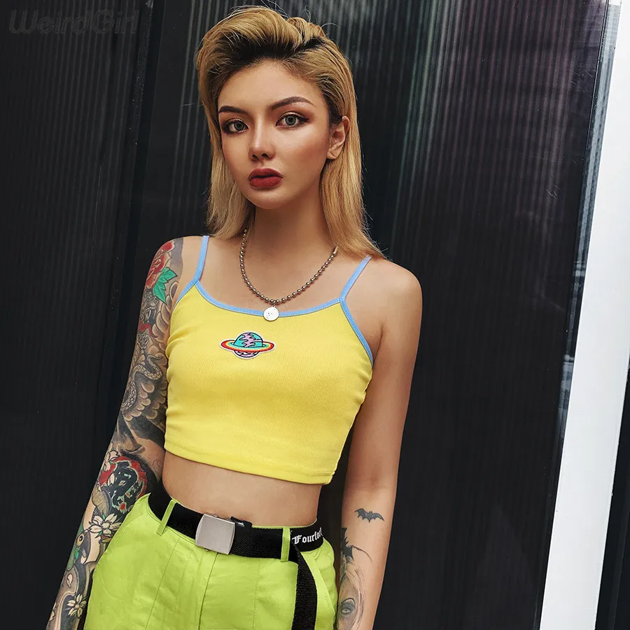 Weirdgirl women embroidery camis sexy party femme vest crop tops slim strapless elastic sleeveless fashion summer cool new 2019
Weirdgirl women embroidery camis sexy party femme vest crop tops slim strapless elastic sleeveless fashion summer cool new 2019