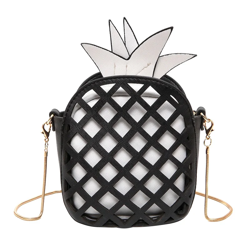 Fashion Cute Women Handbag Lovely Pineapple Girl PU Leather Messenger Bag With Chain Hollow Out Mini Female Fruit Shoulder Bags
Fashion Cute Women Handbag Lovely Pineapple Girl PU Leather Messenger Bag With Chain Hollow Out Mini Female Fruit Shoulder Bags