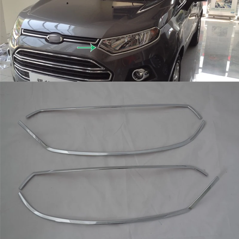 Car Accessories Exterior Decoration ABS Chrome Front Head Light Lamp Cover Trims For Ford Ecosport 2013 Car-styling
Car Accessories Exterior Decoration ABS Chrome Front Head Light Lamp Cover Trims For Ford Ecosport 2013 Car-styling