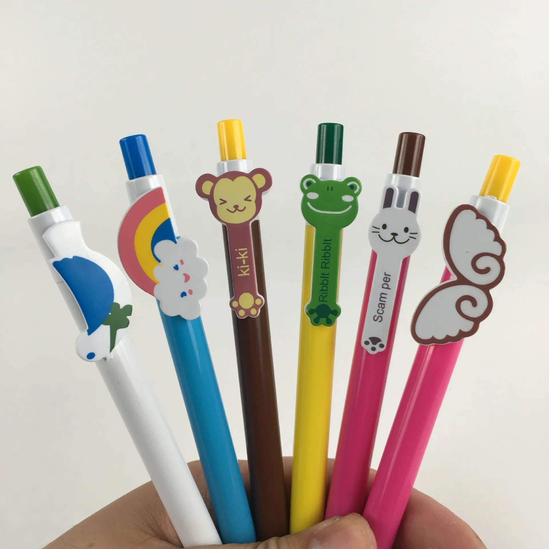 

Jonvon Satone 30 Pcs Press Ball Point Pen Plastic Creative Pen Student Stationery Office Supplies Gift Pens Wholesale 0.5mm Kids