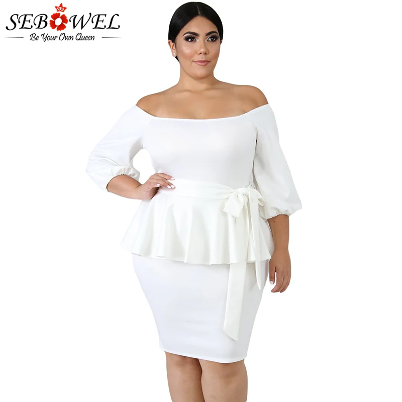 White-Sash-Tie-Plus-Size-Peplum-Dress-LC220596-1-1