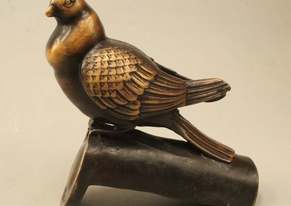 6" China Chinese Fengshui Bronze Folk Bird Pigeon Bamboo Animal Statue sculpture
6" China Chinese Fengshui Bronze Folk Bird Pigeon Bamboo Animal Statue sculpture