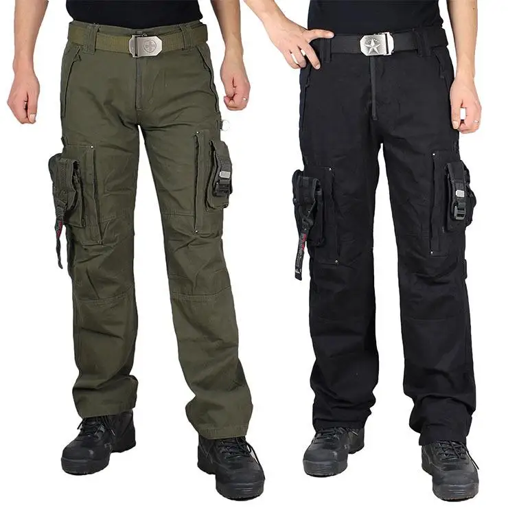 Men's Multi-pockets Fashion Casual Long Trousers 100% Cotton Comfortable Loose Male Military Cargo Pants
Men's Multi-pockets Fashion Casual Long Trousers 100% Cotton Comfortable Loose Male Military Cargo Pants