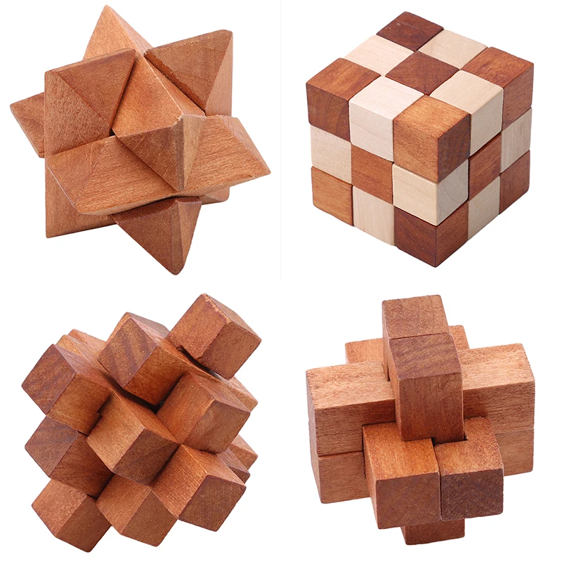 6 Pcs/Set Early Educational Toys New Design Kong Ming Lock 3D Wooden Interlocking Puzzles Game
6 Pcs/Set Early Educational Toys New Design Kong Ming Lock 3D Wooden Interlocking Puzzles Game