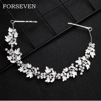 White Alloy Leaves Head Chain Hair Vine Bridal Headband Clip Rhinestone Wedding Hair Jewelry Accessories Barrettes Tiaras
White Alloy Leaves Head Chain Hair Vine Bridal Headband Clip Rhinestone Wedding Hair Jewelry Accessories Barrettes Tiaras