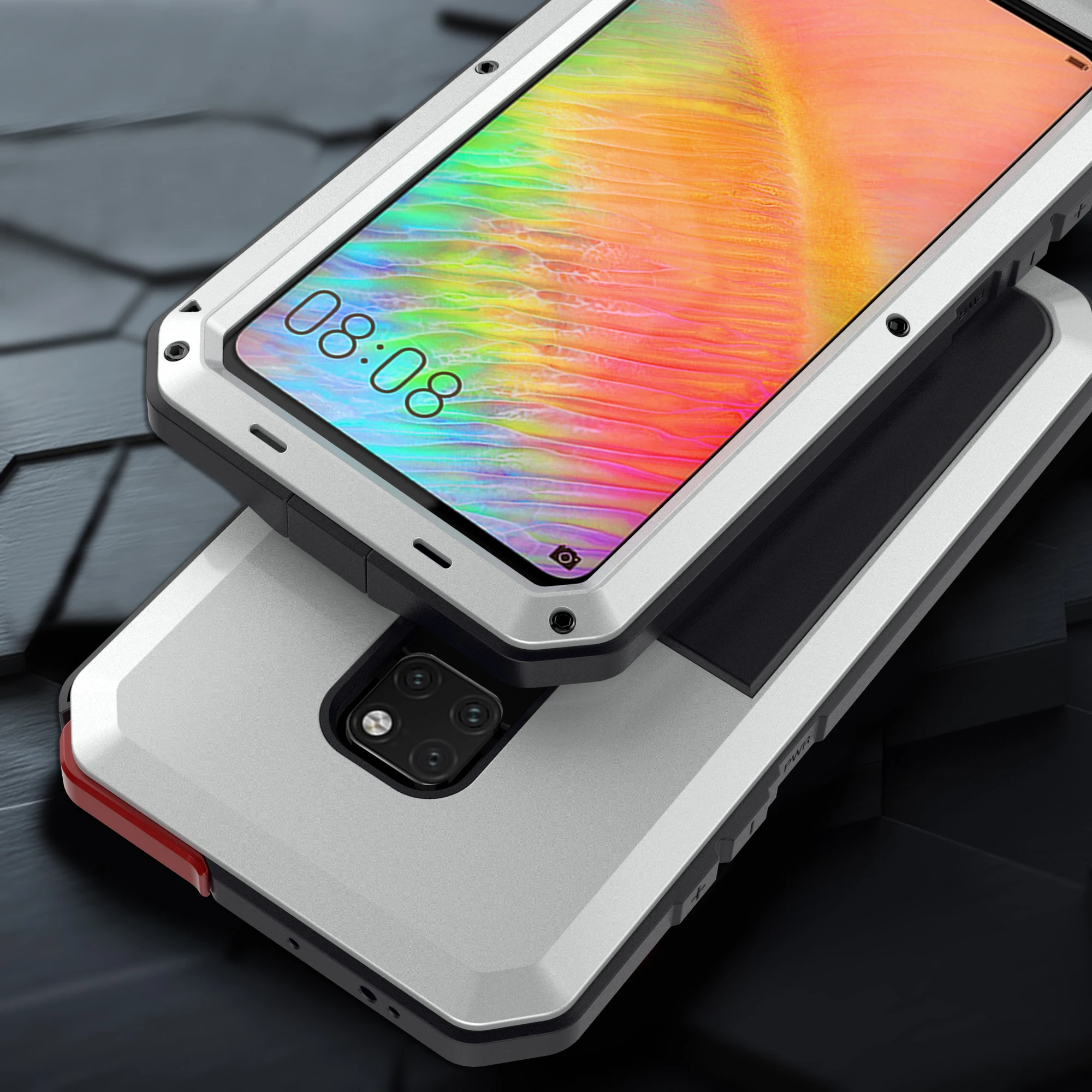 Heavy Duty Protection Doom armor Metal Aluminum phone Case for Huawei Mate 20 Pro P30 Pro Shockproof Dustproof Cover With Glass
Heavy Duty Protection Doom armor Metal Aluminum phone Case for Huawei Mate 20 Pro P30 Pro Shockproof Dustproof Cover With Glass