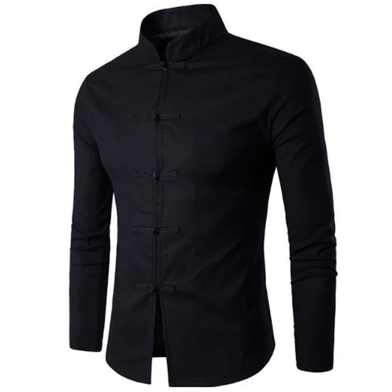 Tang Suit 2019 Fashion Casual Solid Mandarin Collar Long Sleeve Linen Shirt Men Slim Fit Social Dress Shirt White Black
Tang Suit 2019 Fashion Casual Solid Mandarin Collar Long Sleeve Linen Shirt Men Slim Fit Social Dress Shirt White Black