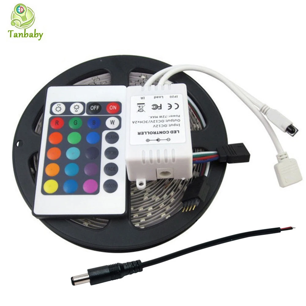 Non-Waterproof 5M LED Strip 3528 RGB Set DC12V 60LED/M LED Flexible Strip Ribbon +24key RGB Controller+DC Power Cable
Non-Waterproof 5M LED Strip 3528 RGB Set DC12V 60LED/M LED Flexible Strip Ribbon +24key RGB Controller+DC Power Cable