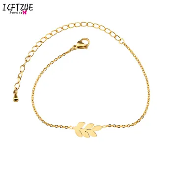 ICFTZWE 10pcs Brazaletes Pulseras Mujer Gold Colour Hand Chain Jewelry Stainless Steel Scratch Leaf Bracelet Women
ICFTZWE 10pcs Brazaletes Pulseras Mujer Gold Colour Hand Chain Jewelry Stainless Steel Scratch Leaf Bracelet Women