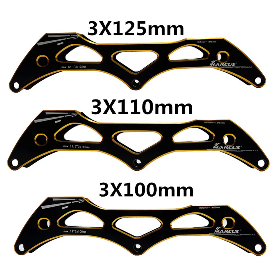 Inline Speed Skating Frame Base for Slalom Boot 3X100mm/3X110mm/4X125mm Wheels 150-195mm Mounting Distance Aluminium Alloy D029
Inline Speed Skating Frame Base for Slalom Boot 3X100mm/3X110mm/4X125mm Wheels 150-195mm Mounting Distance Aluminium Alloy D029