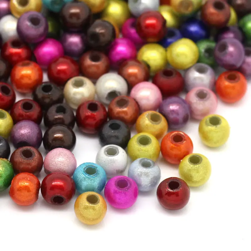

DoreenBeads Hot Fashion Acrylic Spacer Beads Round Mixed At Random About 4mm( 1/8") Dia, Hole: Approx 1.2mm, 35 Pieces 2017 new