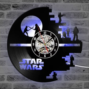 Star Wars LED Wall Clock with 7 Different Color Change Modern Design Movie Vintage Vinyl Record Clocks Wall Watch Home Decor
Star Wars LED Wall Clock with 7 Different Color Change Modern Design Movie Vintage Vinyl Record Clocks Wall Watch Home Decor