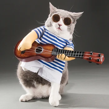 Funny Pet Guitar Player Cosplay Dog Cat Costume Guitarist Dressing Up Party Xmas New Year Clothes for Dog Cats Costume for a cat
Funny Pet Guitar Player Cosplay Dog Cat Costume Guitarist Dressing Up Party Xmas New Year Clothes for Dog Cats Costume for a cat