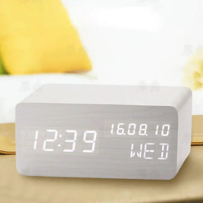 LED Cube Wooden Clock Voice Control Electronic Desk Table Clock LED Digital Watch no Radio For Kids Bedside Alarm Clock
LED Cube Wooden Clock Voice Control Electronic Desk Table Clock LED Digital Watch no Radio For Kids Bedside Alarm Clock