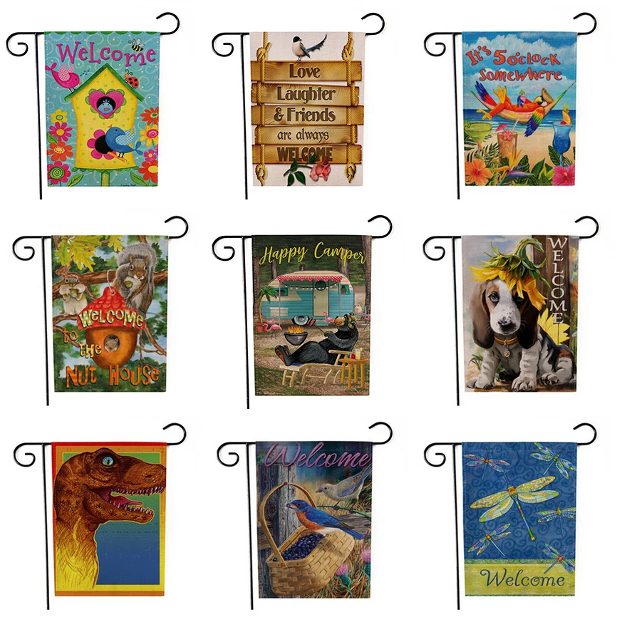 Double-sided Cute Birds Dog Bear Squirrel Dinosaur Dragonfly Garden Flag Banner Decor Flag 12.5''x18.5'' 32x47cm, free shipping
Double-sided Cute Birds Dog Bear Squirrel Dinosaur Dragonfly Garden Flag Banner Decor Flag 12.5''x18.5'' 32x47cm, free shipping
