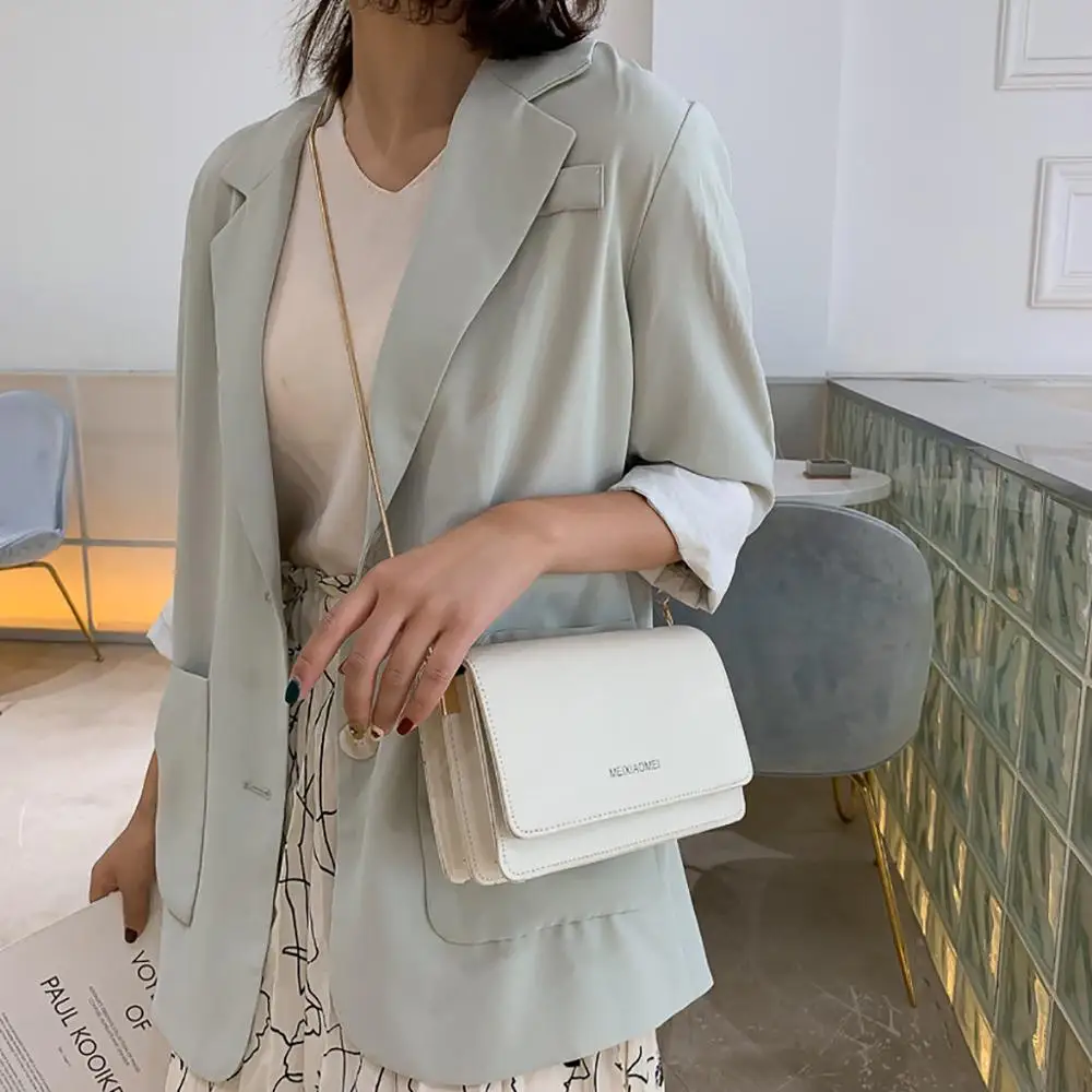 Women Simple Messenger Bags Luxury Handbags Women Bags Designer High Quality Fashion Chain Shoulder Bag Small Flap Bag #20
Women Simple Messenger Bags Luxury Handbags Women Bags Designer High Quality Fashion Chain Shoulder Bag Small Flap Bag #20