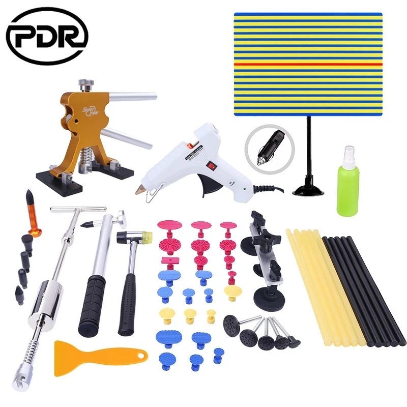 Super PDR Tools Paintless Dent Repair Tools Removal Dent Puller Tool Reflector Removal Tool Kit Hand Tool Set for Any Car Dents
Super PDR Tools Paintless Dent Repair Tools Removal Dent Puller Tool Reflector Removal Tool Kit Hand Tool Set for Any Car Dents