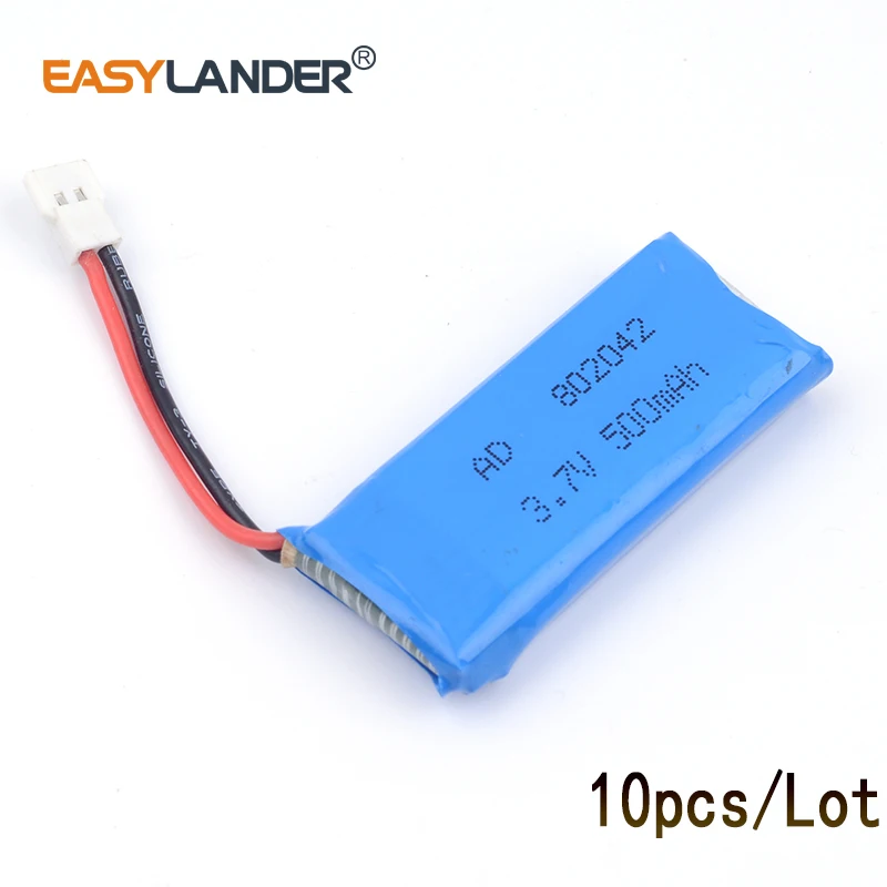802042 10pcs 3.7V 650mAh Rechargeable Li-Polymer Li-ion Battery For Hubson107 Udi U942A JJRC H31 H37 JXD385 battery Wltoys Mini
802042 10pcs 3.7V 650mAh Rechargeable Li-Polymer Li-ion Battery For Hubson107 Udi U942A JJRC H31 H37 JXD385 battery Wltoys Mini