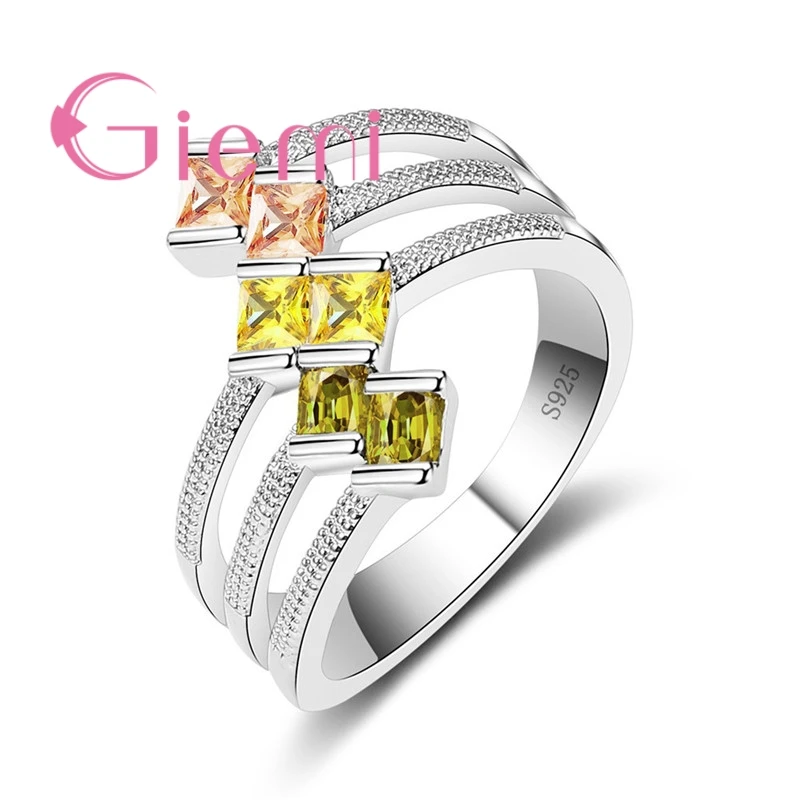 GIEMI Personality Square Yellow Crystal Stone 925 Sterling Silver and CZ Multi-Layer Ring for Women Anniversary Jewelry
GIEMI Personality Square Yellow Crystal Stone 925 Sterling Silver and CZ Multi-Layer Ring for Women Anniversary Jewelry